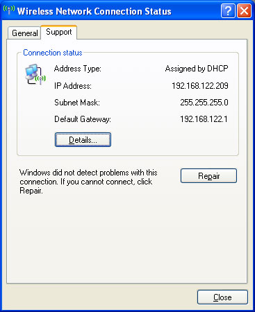 Support tab